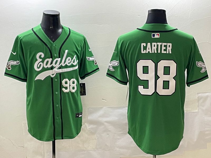 Men Philadelphia Eagles #98 Carter Green three generations Jointly Name 2025 Nike Limited NFL Jersey style 13